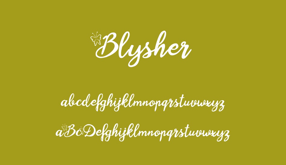 Blysher font