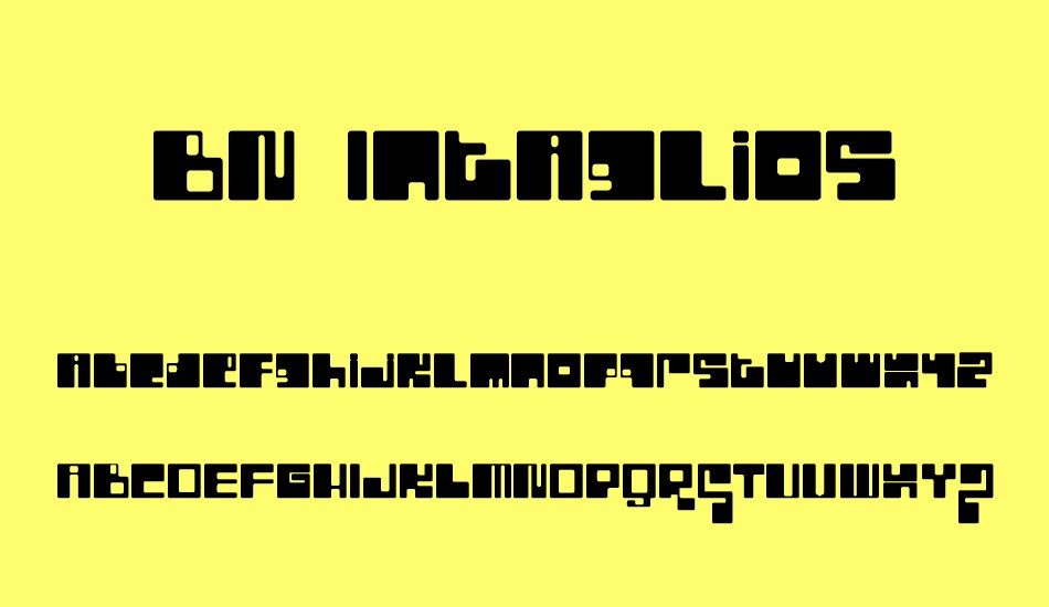 BN Intaglios font