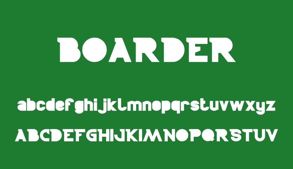 BOARDER font