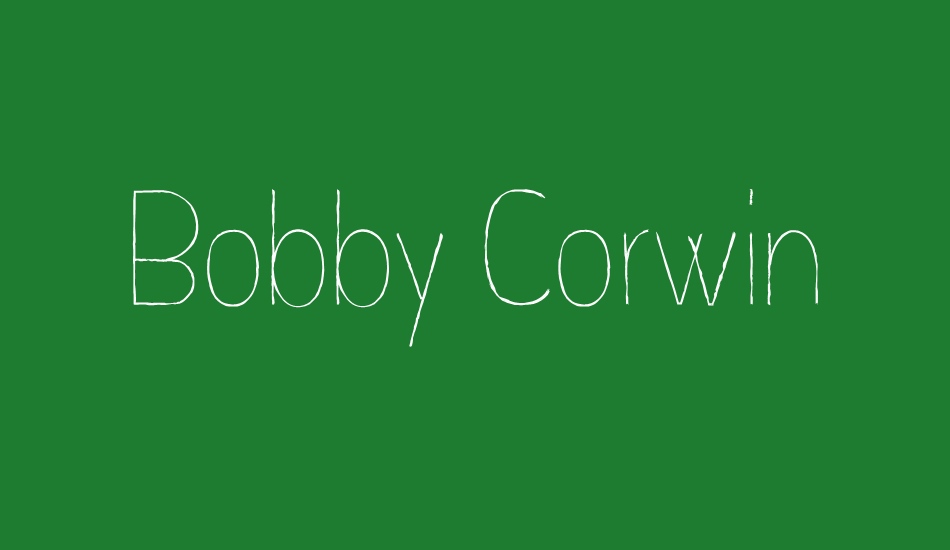 Bobby Corwin font big