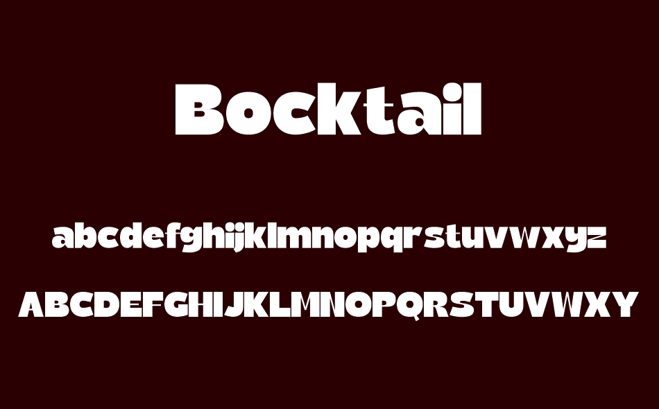 Bocktail font