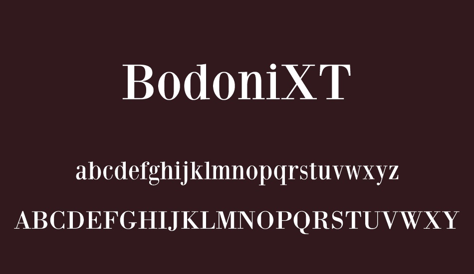 BodoniXT font