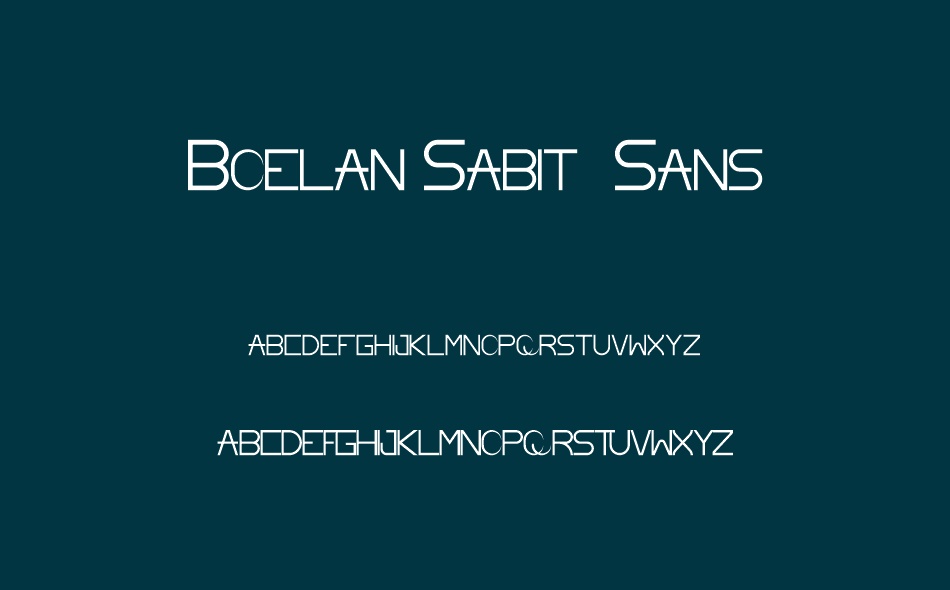 Boelan Sabit font