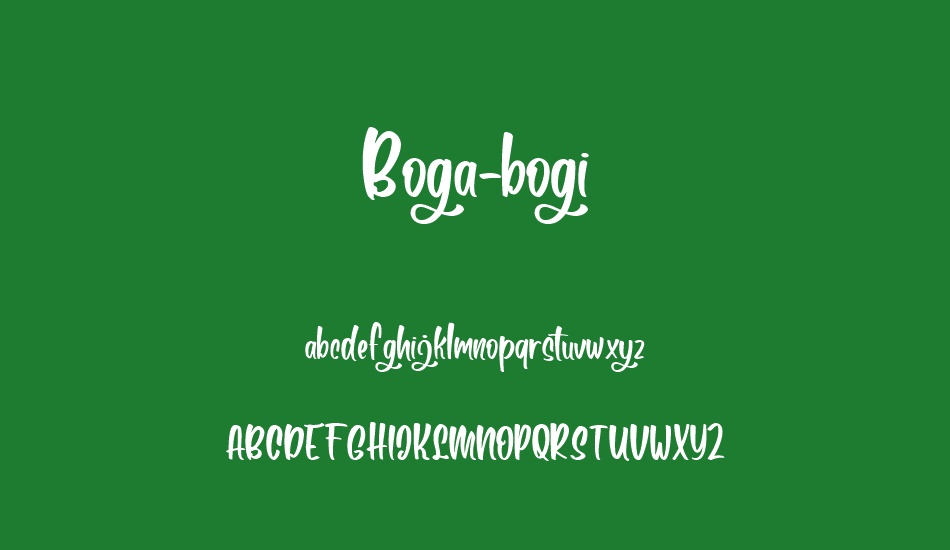 Boga-bogi font