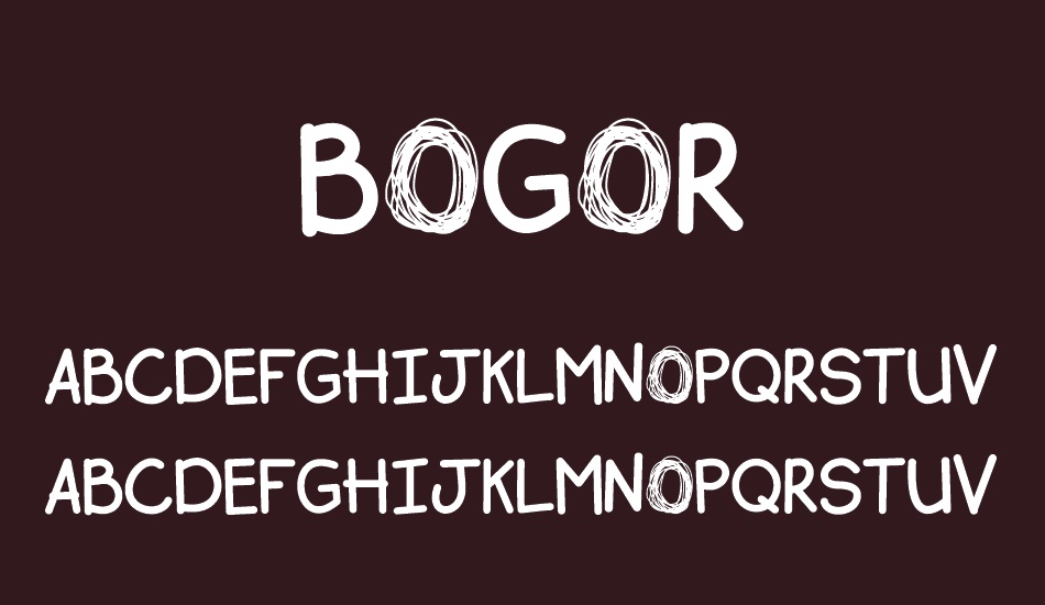 BOGOR font