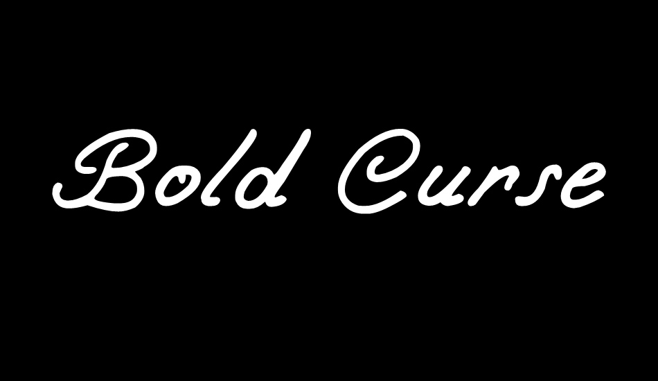 Bold Curse font big