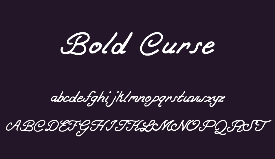 Bold Curse font