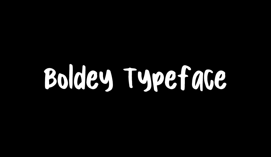 Boldey Typeface font big