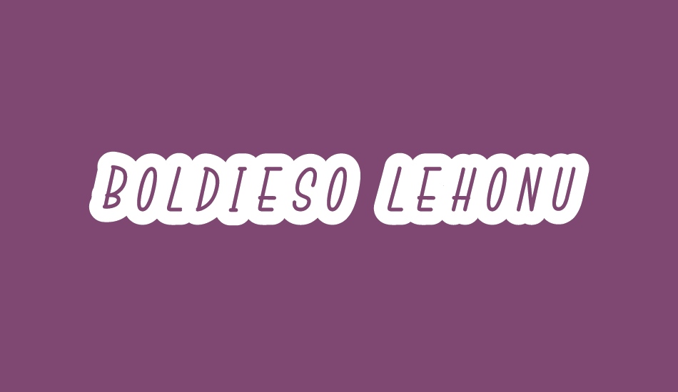 Boldieso Lehonu font big