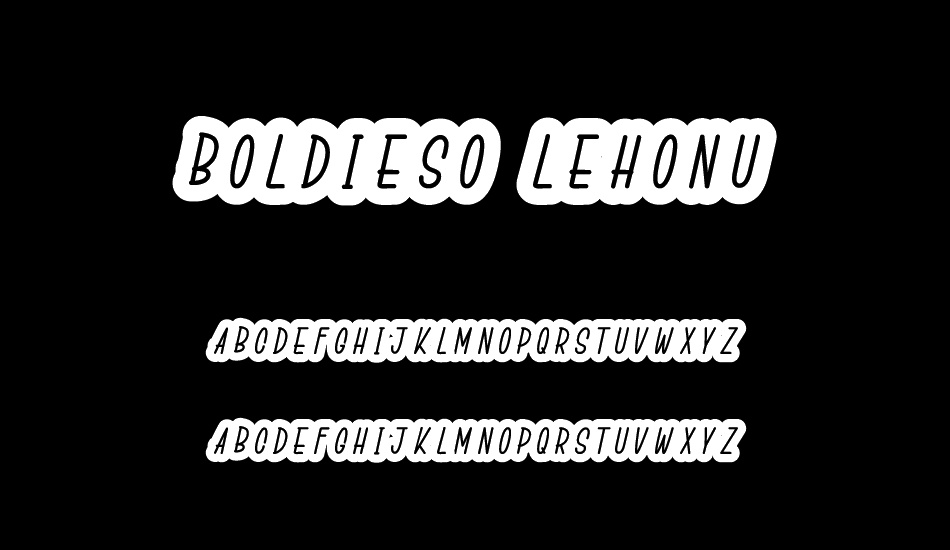 Boldieso Lehonu font