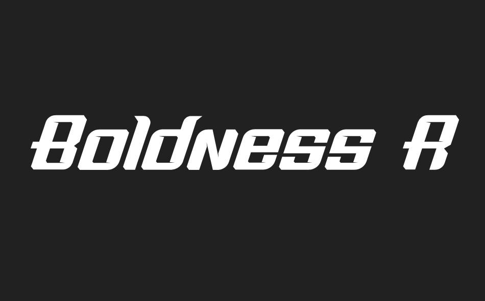 Boldness Race font big