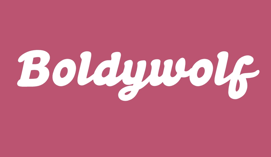 Boldywolf font big