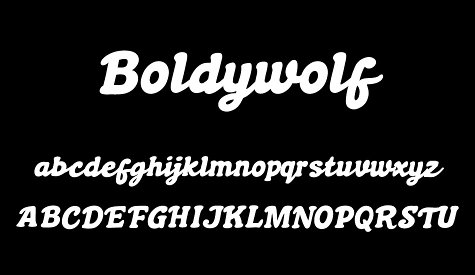 Boldywolf font