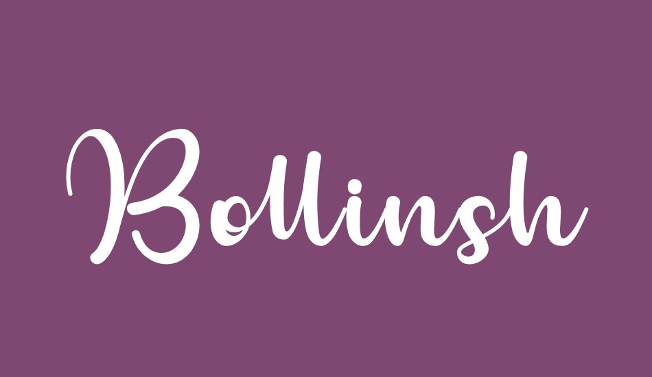 Bollinsh Hunt Personal Use Only font big