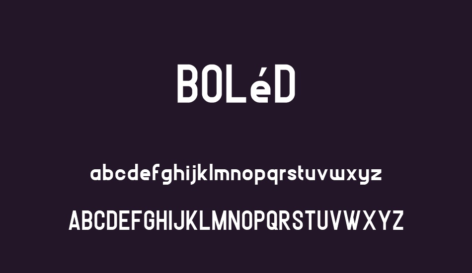 BOLéD font