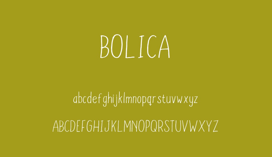 BOLICA font