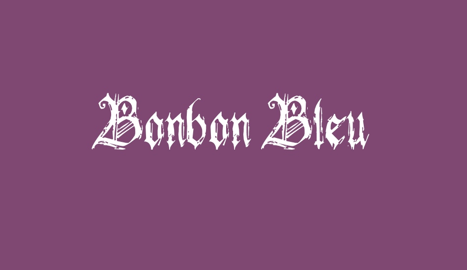 Bonbon Bleu font big