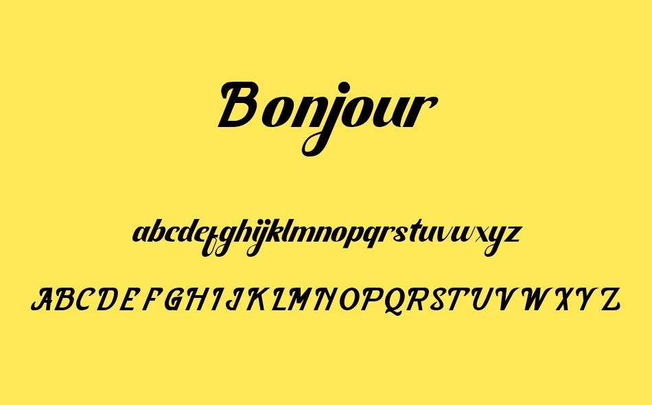 Bonjour font