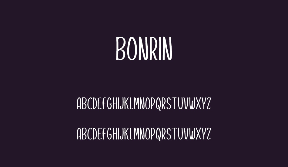 Bonrin font