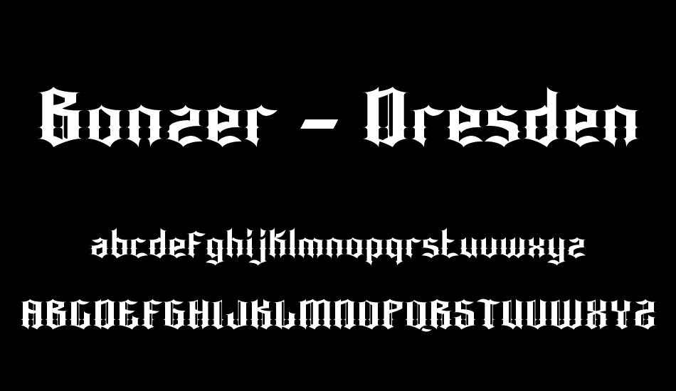 Bonzer - Dresden font