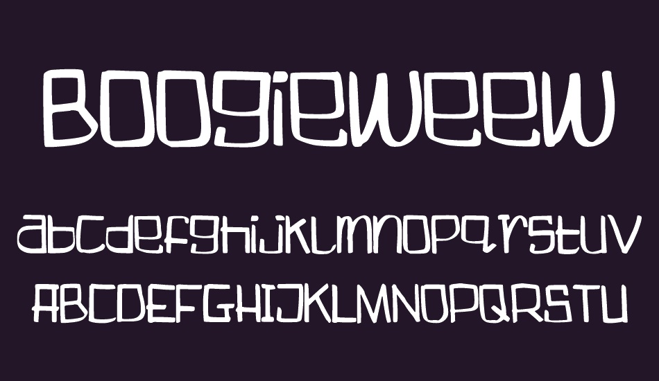 Boogieweewee font