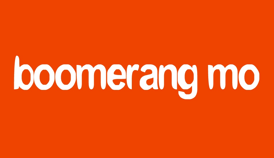 boomerang monkey font big