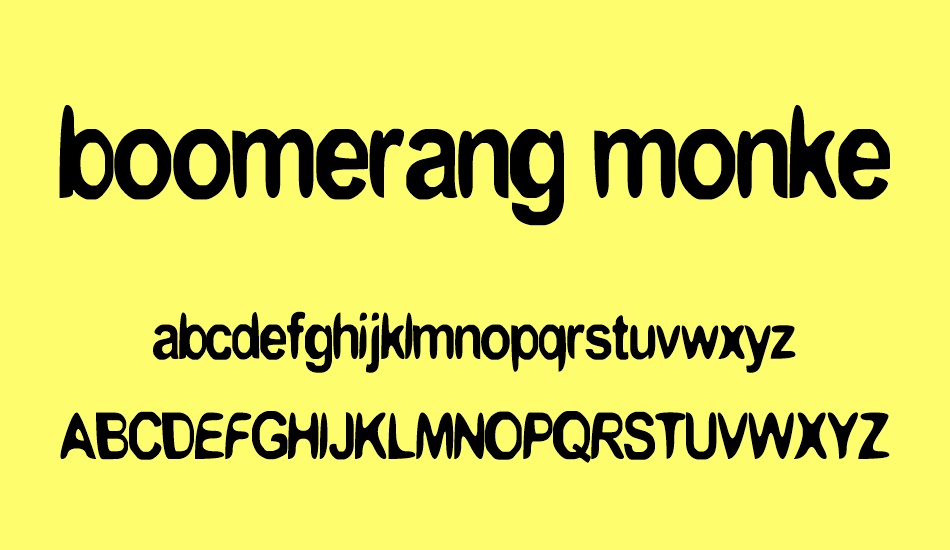 boomerang monkey font