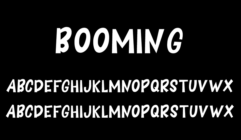BOOMING font
