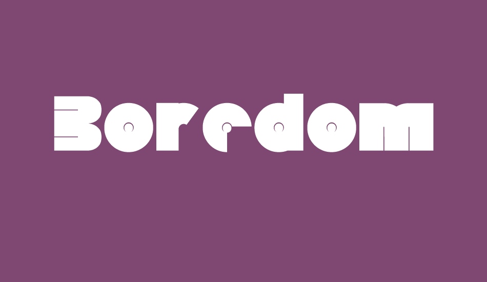 Boredom font big