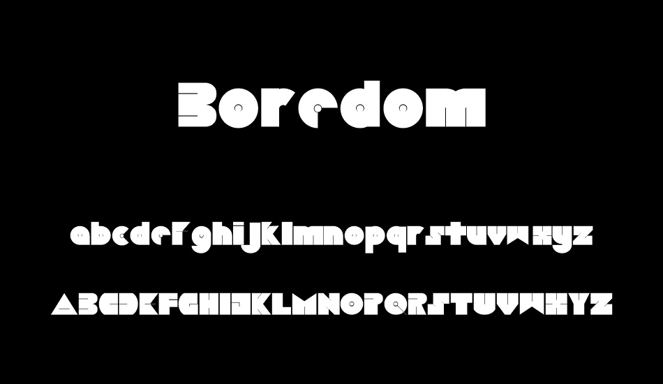 Boredom font