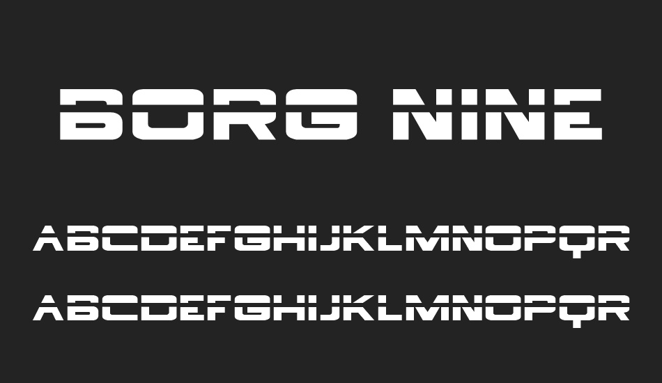 Borg Nine font