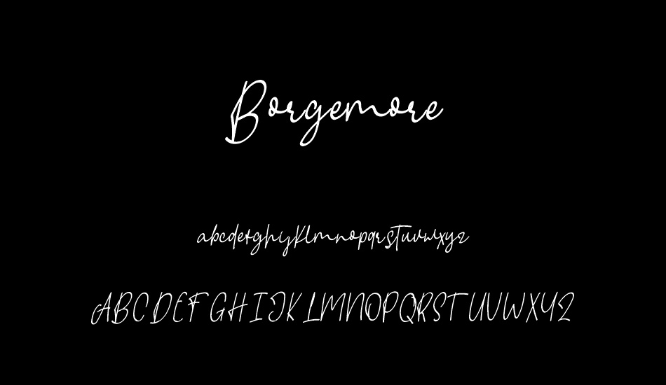 Borgemore font