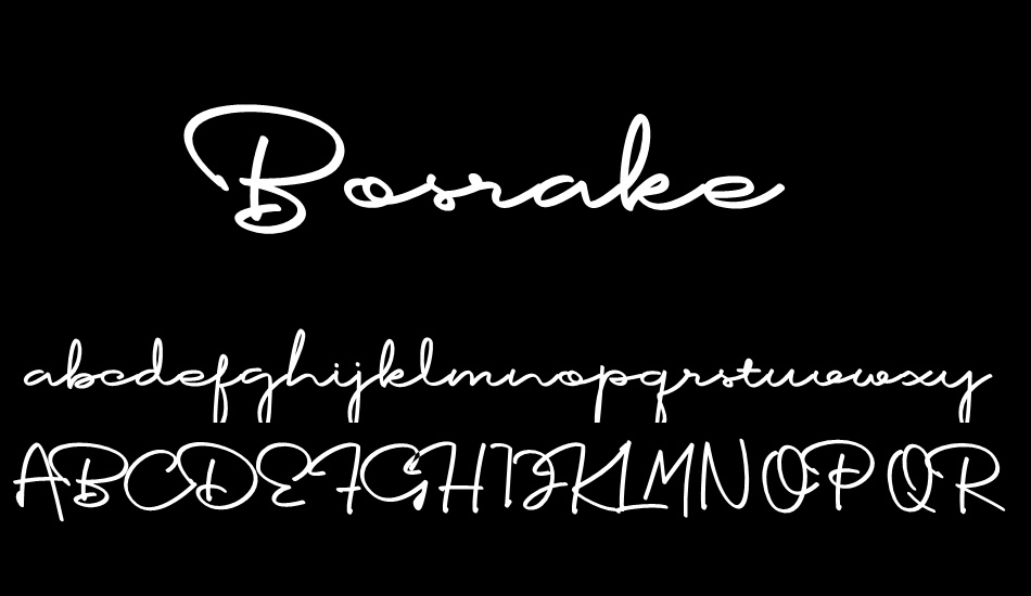 Bosrake font