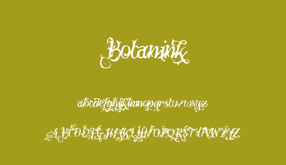 Botanink font