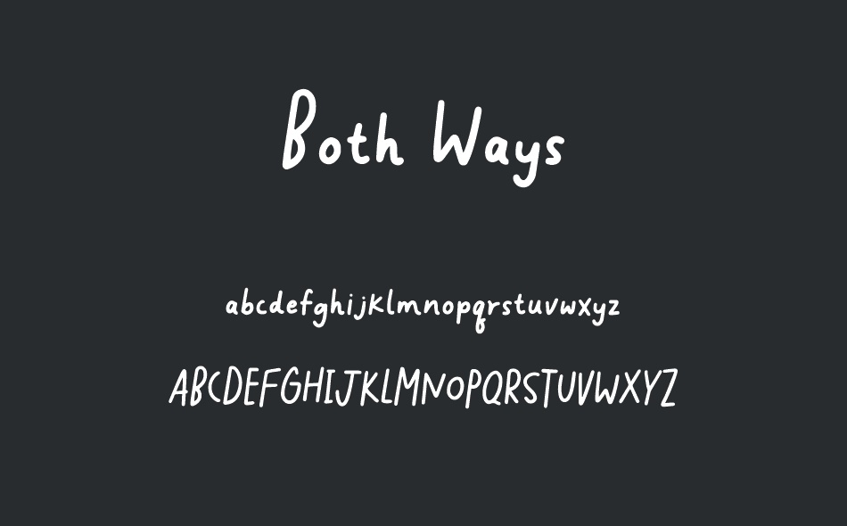 Both Ways font