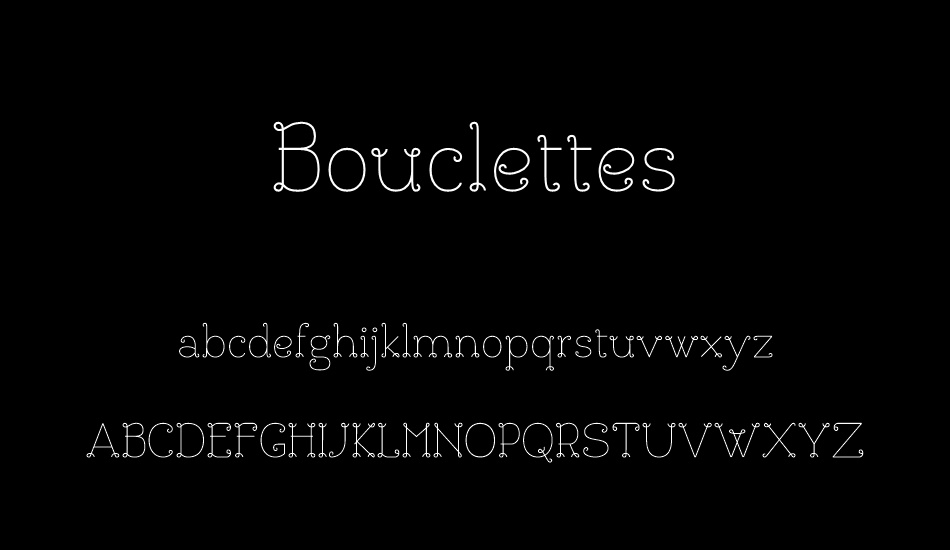 BouclettesDemo font