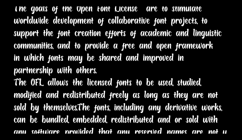 Boughies Demo font 1