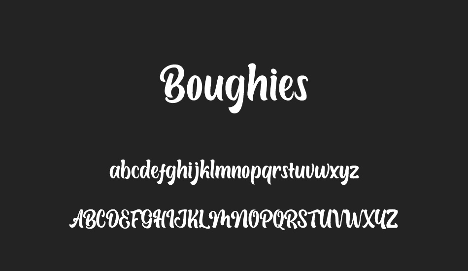 Boughies Demo font