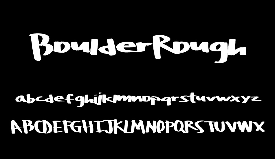 BoulderRough font