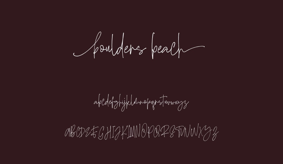 bouldersbeach Personal Use font