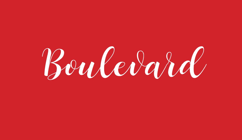 Boulevard font big