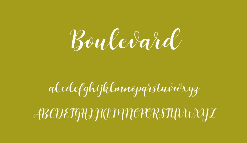 Boulevard font