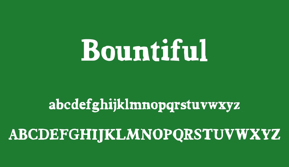 Bountiful font