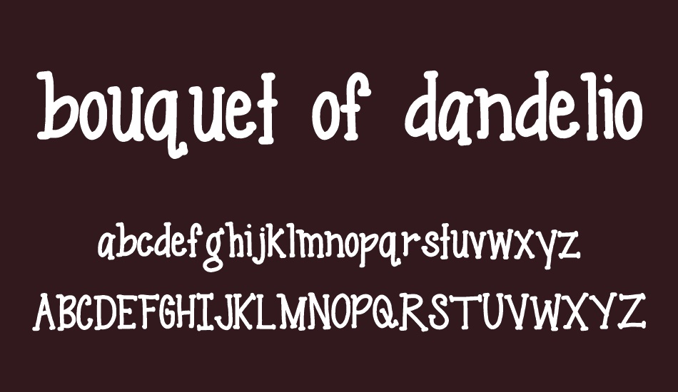 bouquet of dandelions font