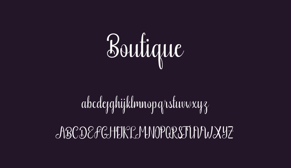 Boutique Free font