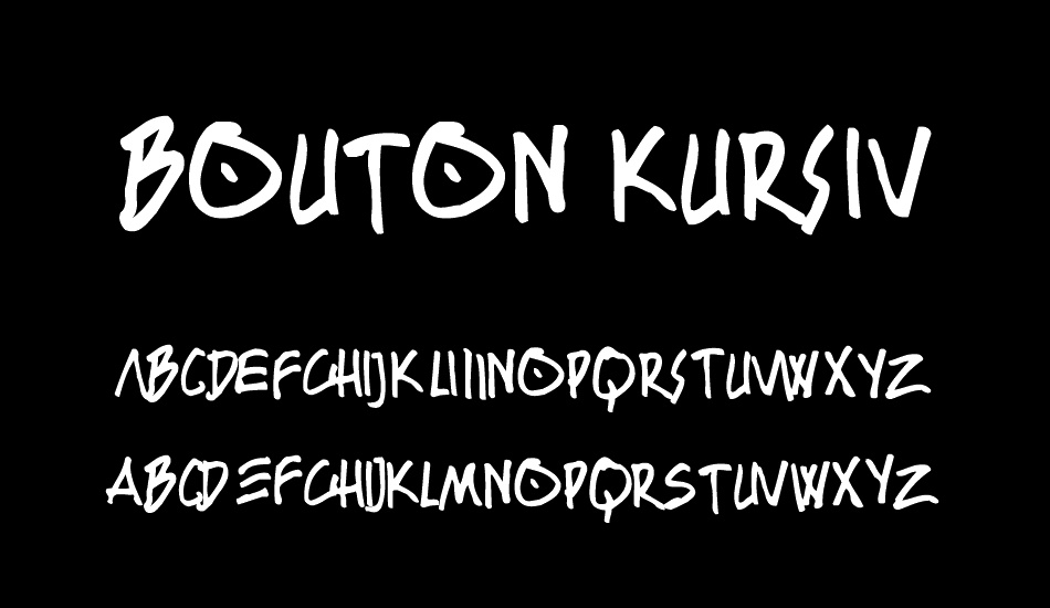 BOUTON Kursiv font