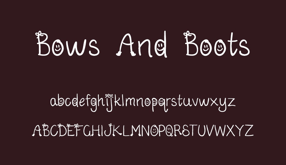 Bows And Boots font