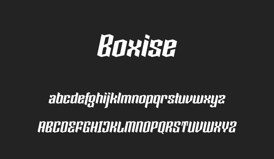 Boxise font