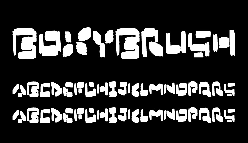 Boxybrush font