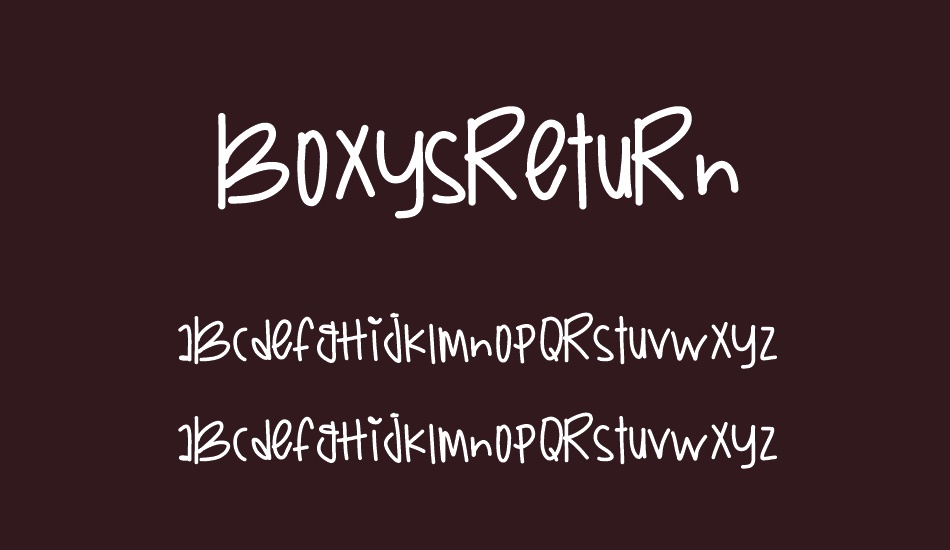 BoxysReturn font